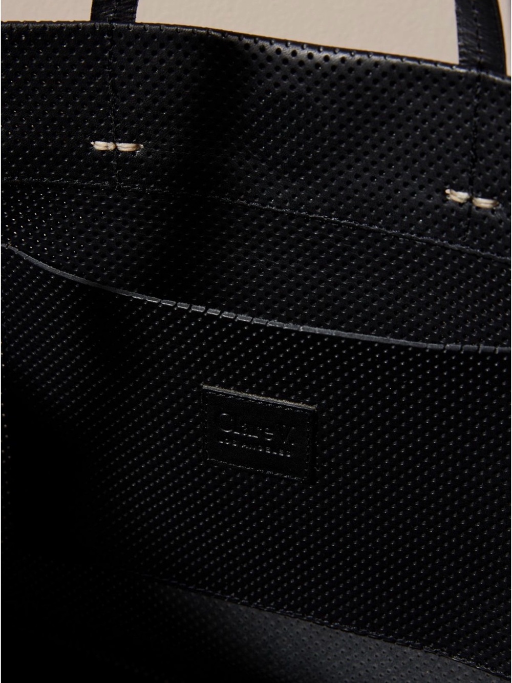 Clare V. Simple Tote Bag-black Perf - Picture 8 of 14
